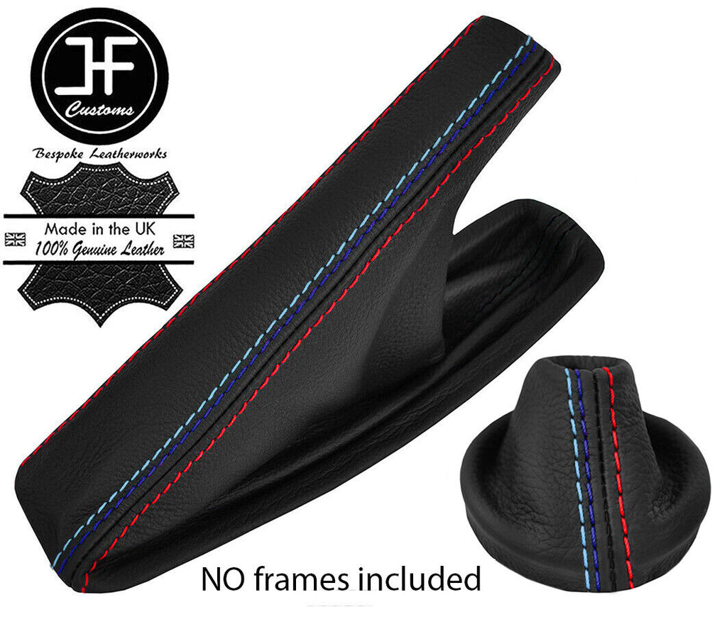 BLACK STITCH TRI STITCH SMG AUTOMATIC GEAR+HANDBRAKE GAITER FOR BMW E46 99-05