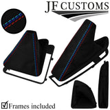 TRI STITCH SUEDE GEAR HANDBRAKE GAITER+PLASTIC FRAME FOR BMW E81 E82 E87 E88