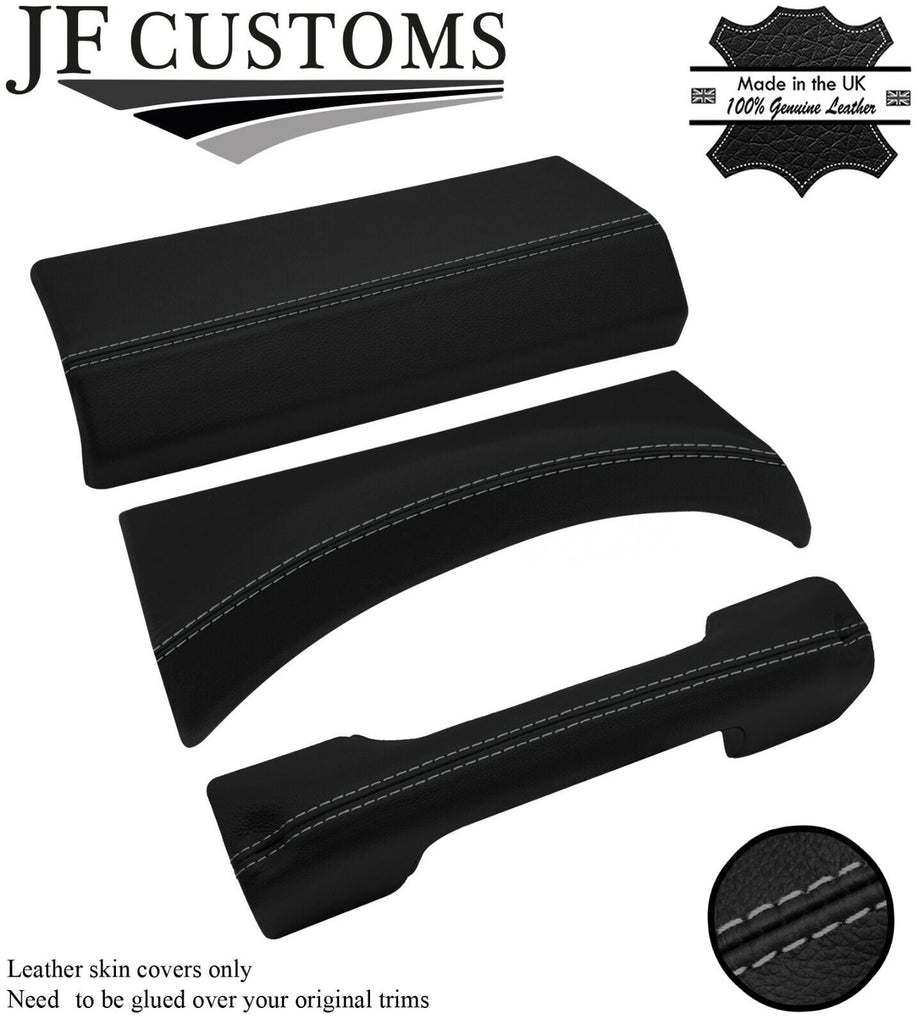 GREY STITCH 3X DASH TRIM LEATHER SKIN COVERS FITS LAND ROVER DEFENDER 07-14