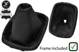 BLACK STITCH LEATHER MANUAL GEAR GAITER + PLASTIC FRAME FITS SKODA SUPERB 02-08