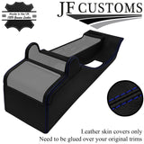 BLUE STITCH LEATHER CENTRE CONSOLE COVER FOR BMW E46 COUPE ARMREST MODEL ONLY