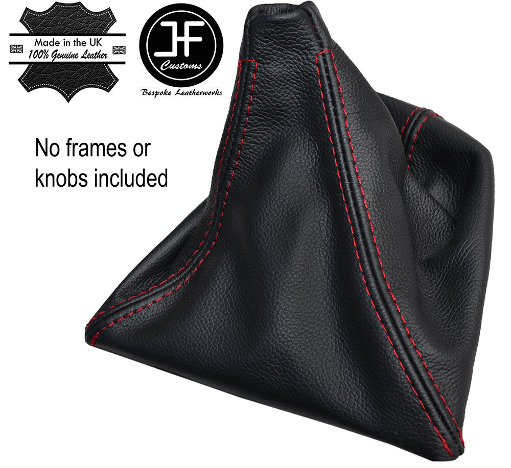 RED STITCHING MANUAL LEATHER GEAR GAITER FITS BMW 2 SERIES F22 2013-2016