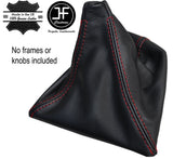 RED STITCHING MANUAL LEATHER GEAR GAITER FITS BMW 2 SERIES F22 2013-2016