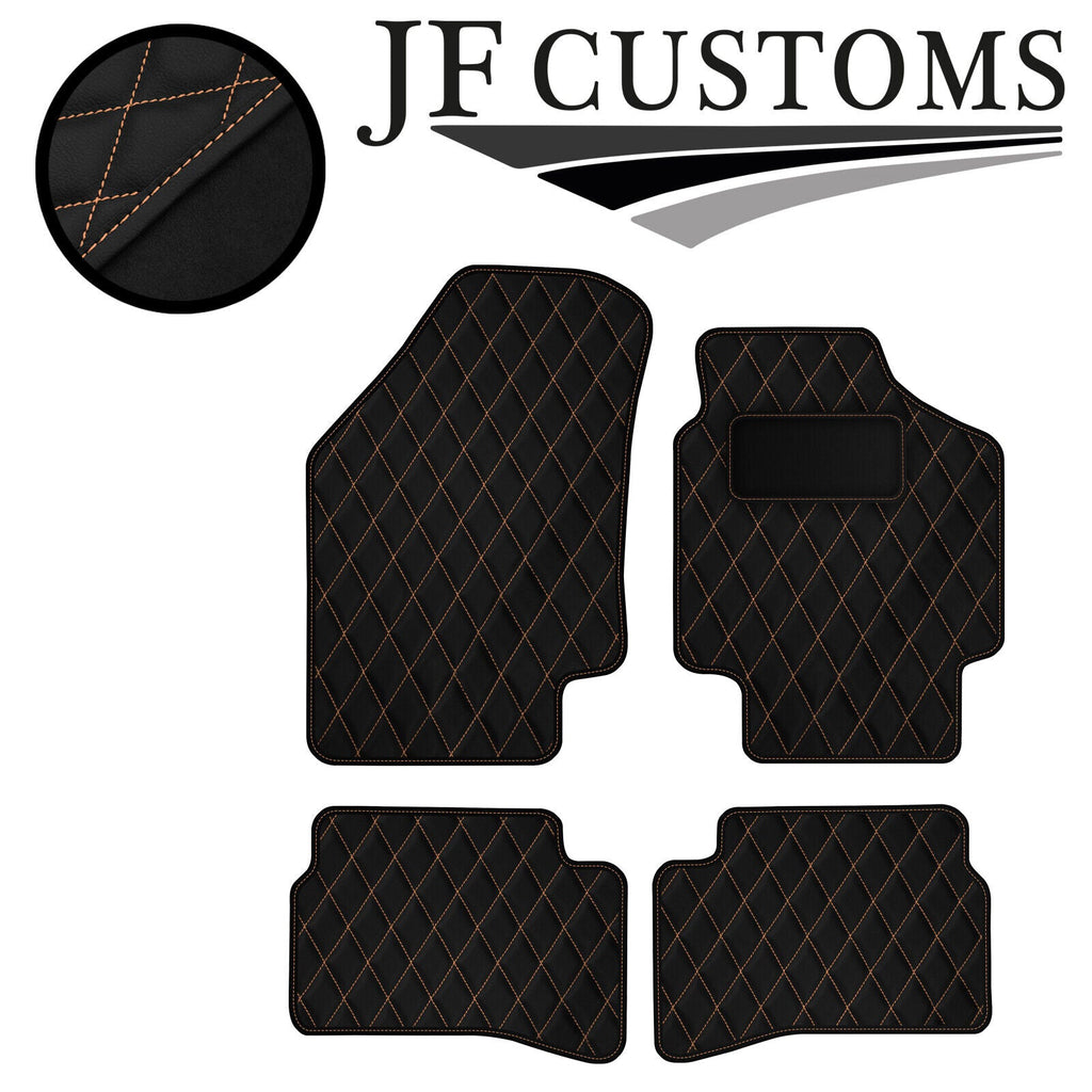 BEIGE DIAMOND STITCH VINYL 4X TAILORED FLOOR MAT CARPETS FOR KIA RIO 05-10 JF1