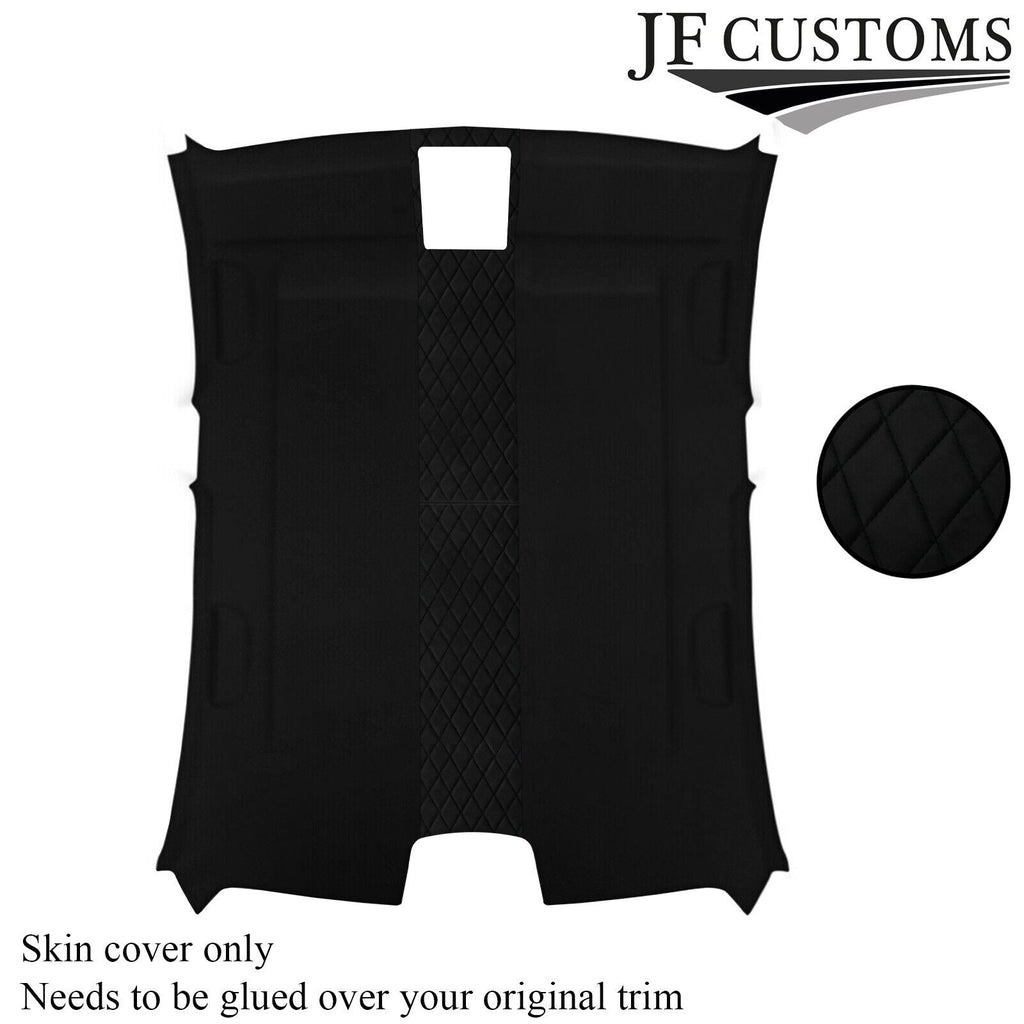 DSG2 BLACK STITCH LUXE SUEDE HEADLINER COVER FOR BMW F30 11-19 SALOON 5DR