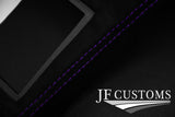 PURPLE STITCH SUEDE DASH CONSOLE RADIO SURROUND COVER FOR NISSAN 350Z 33Z 03-09