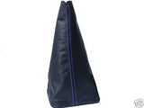 FITS PEUGEOT 106 BLUE STITCH LEATHER GEAR GAITER 91-2003 CUSTOM NEW MADE IN UK