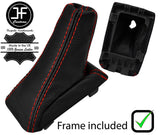 RED  STITCH LEATHER GEAR GAITER+PLASTIC FRAME FITS TOYOTA COROLLA G6 G6R 97-00