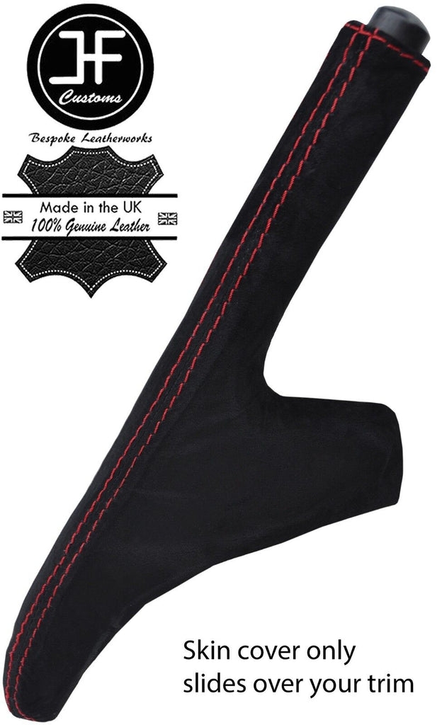 RED STITCHING REAL SUEDE HANDBRAKE GAITER FOR FORD FIESTA MK6 MK7 2002-2008