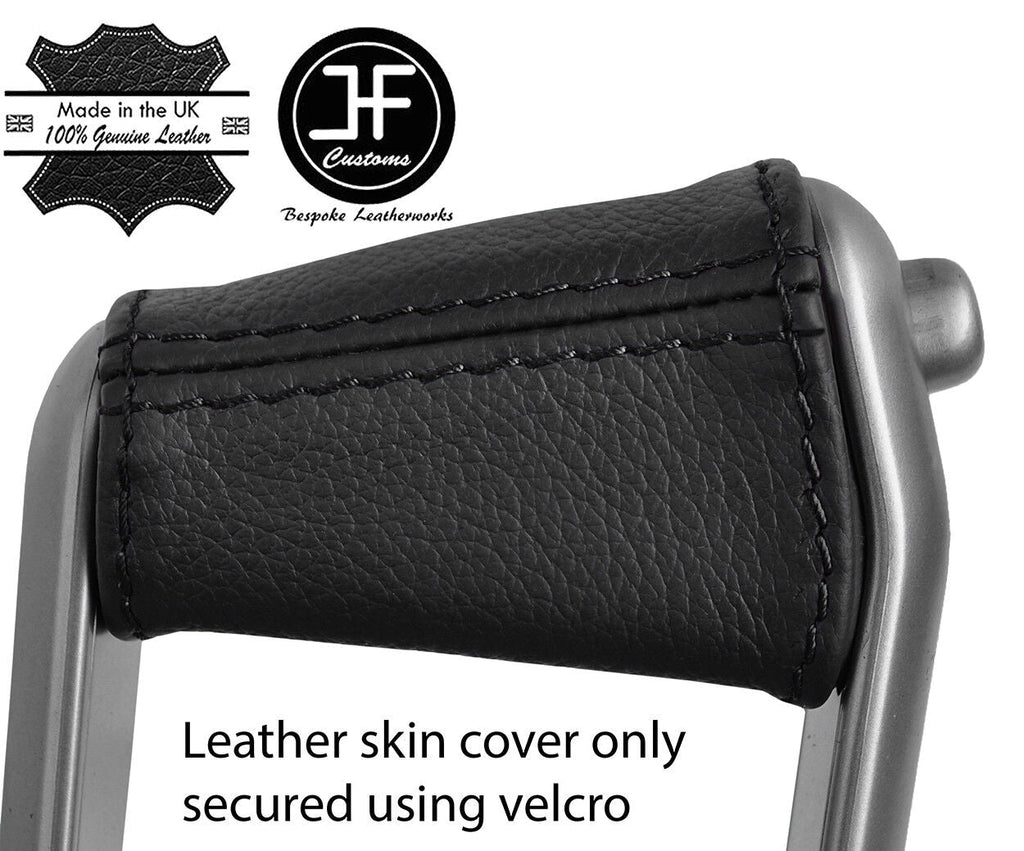 BLACK STITCH HANDBRAKE HANDLE LEATHER COVER FITS RENAULT MEGANE 02-08 STYLE 2