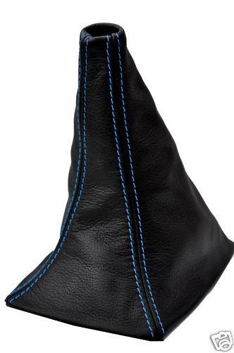 FITS SUBARU IMPREZA WRX STI LEATHER GEAR GAITER BLUE  STITCHING CUSTOM NEW