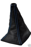 FITS SUBARU IMPREZA WRX STI LEATHER GEAR GAITER BLUE  STITCHING CUSTOM NEW