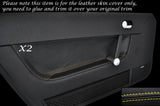 YELLOW STITCH 2X DOOR CARD TRIM LEATHER SKIN COVERS FITS AUDI TT MK1 1998-2006