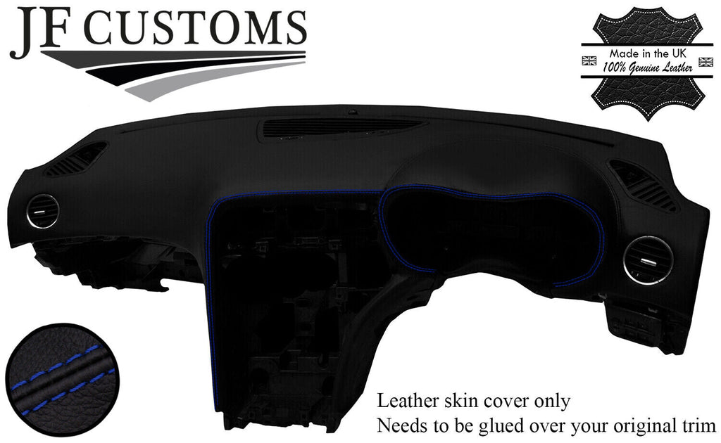 BLUE STITCH TOP-GRAIN LEATHER DASH DASHBOARD COVER FOR ALFA ROMEO BRERA 05-10