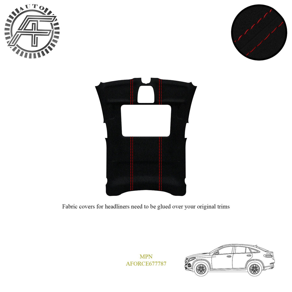 LUXE SUEDE HEADLINER COVER FITS MERCEDES GLC C253 5 DOOR COUPE + SUNROOF 15-22