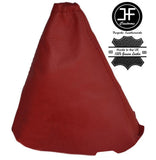 DARK RED LEATHER MANUAL GEAR GAITER FOR FORD FOCUS II MK2 2004-2008 CUSTOM NEW