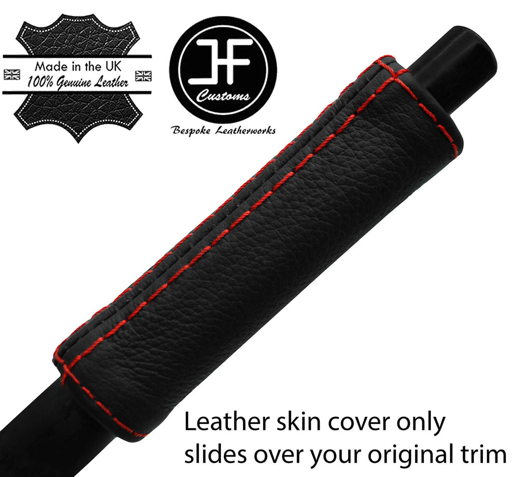 RED STITCH REAL LEATHER HANDBRAKE HANDLE COVER FITS BMW 2002 E10 TI TII