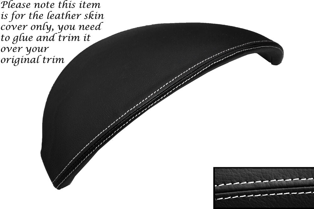 WHITE STITCH SPEEDO HOOD INSTRUMENT LEATHER SKIN COVER FITS MAZDA MX5 MK3 05-13