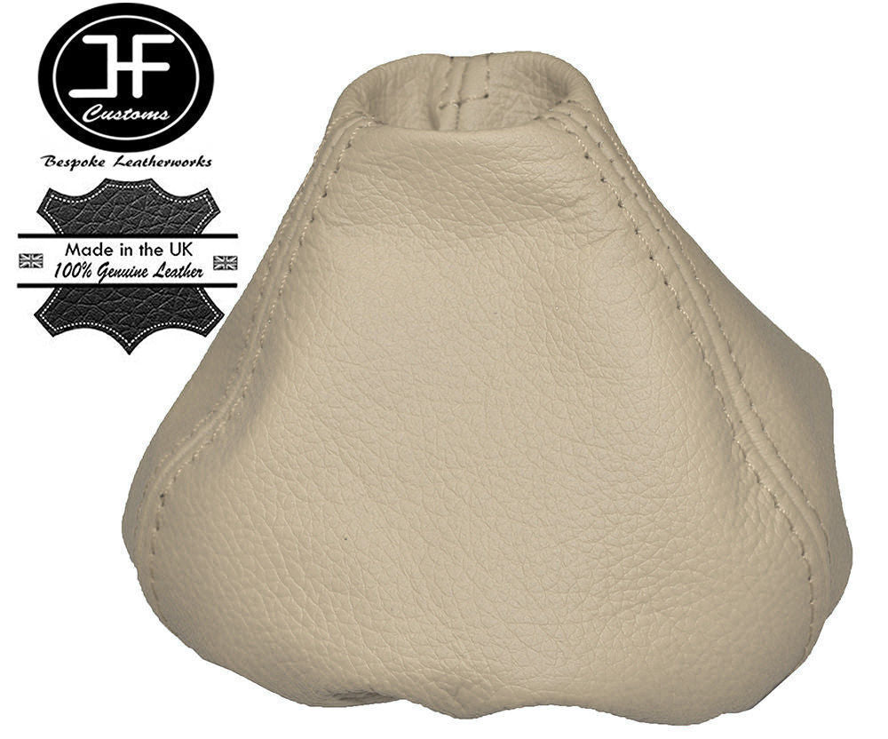 FITS FIAT 500 2007 TO 2015 GEAR STICK GAITOR GAITER IVORY REAL LEATHER