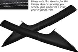 WHITE STITCH FITS FORD FOCUS MK2 2005-2011 2X WINDSCREEN PILLAR LEATHER COVERS