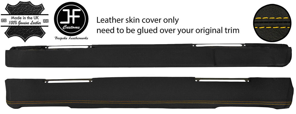 YELLOW STITCH TOP DASHBOARD LEATHER COVER FOR LAND ROVER SERIES 2 2A 3 STYLE 2