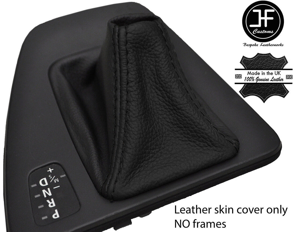 BLACK & BLACK TOP GRAIN LEATHER AUTOMATIC GEAR GAITER FOR BMW 3 E90 E91 E92 E93
