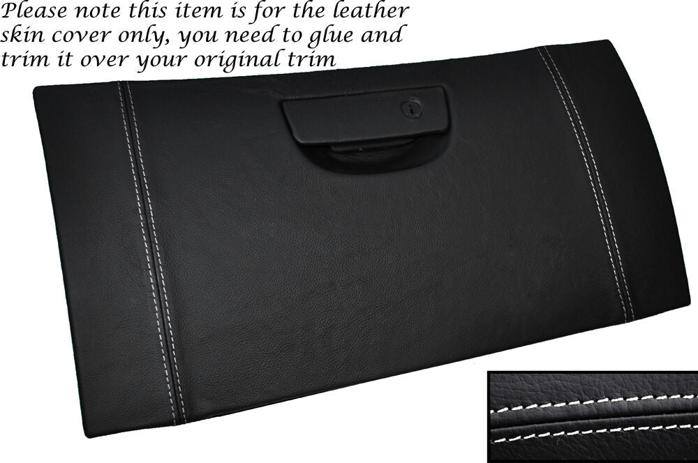 WHITE STITCH GLOVE BOX LID LEATHER SKIN COVER FITS CHRYSLER 300C CRD 2006-2011