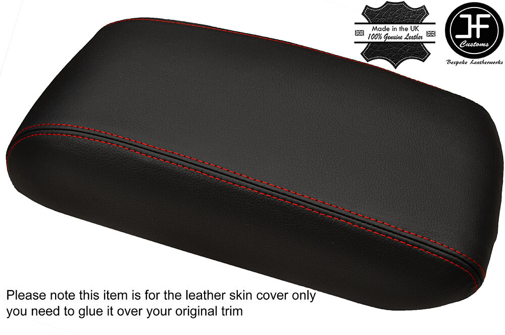 RED STITCH ARMREST LID GENUINE LEATHER COVER FITS JEEP GRAND CHEROKEE 11-16