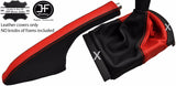 BLACK & RED REAL LEATHER GEAR HANDBRAKE GAITER FITS SEAT IBIZA CORDOBA 02-08