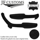 BLACK STITCH LEATHER 2X DOOR HANDLE ARMREST COVER FOR BMW 2002 E10 TI TII TURBO