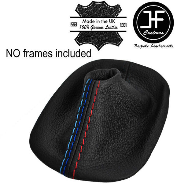 BLACK STITCHING LEATHER MANUAL GEAR GAITER FITS BMW Z4 E85 E86 TRI STITCH