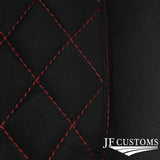 DARK RED DIAMOND STITCH SUEDE COVER FITS RANGE ROVER L494 2013-2021 CUSTOM NEW