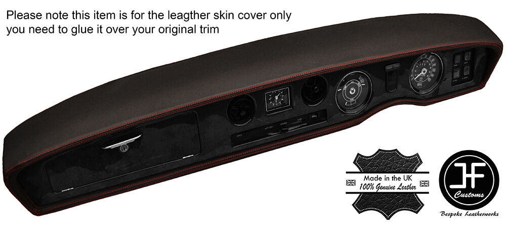 RED STITCH DASH DASHBOARD LEATHER COVER FITS AUSTIN VANDEN PLAS 1500 CUSTOM NEW
