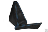 FITS PEUGEOT 205 GEAR&HANDBRAKE GAITER LEATHER L BLUE ST CUSTOM NEW MADE IN UK
