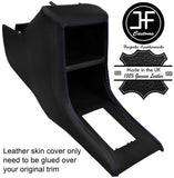 PURPLE STITCH CENTRE CONSOLE REAL LEATHER COVER FITS VW POLO MK2 2 II 86C 90-94