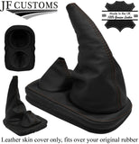 BROWN STITCH FULL LEATHER GEAR GAITER FOR DEFENDER 83-06 OVER RUBBER STYLE 2