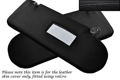 BLACK STITCH FITS LAND ROVER FREELANDER 97-03 2X SUN VISORS LEATHER COVERS ONLY