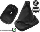 BLACK STITCH LEATHER MANUAL GEAR GAITER+PLASTIC FRAME FOR KIA RIO 2005-2010