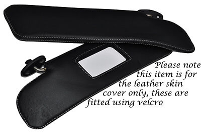 WHITE STITCHING FITS MAZDA MX5 MK2 & 2.5 MIATA 98-05 2X SUN VISORS COVERS