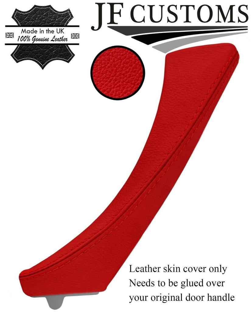 RED ITALIAN LEATHER 1X FRONT DOOR HANDLE COVER FOR BMW E90 E91 E92 E93