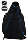 BLUE STITCHING MANUAL PU SUEDE GEAR GAITER FITS NISSAN SKYLINE R33 1993-1998