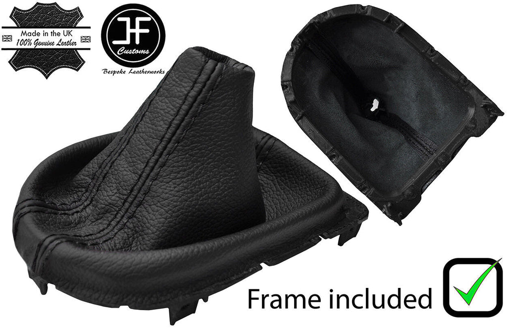 BLACK BLACK STRIPE LEATHER MANUAL GEAR + PLASTIC FRAME FOR FORD MUSTANG 15-19