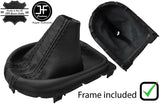 BLACK BLACK STRIPE LEATHER MANUAL GEAR + PLASTIC FRAME FOR FORD MUSTANG 15-19