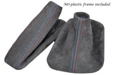 MID GREY SUEDE TRI STITCH MANUAL GAITER SET FITS BMW 1 SERIES E81 E82 E87 04-12