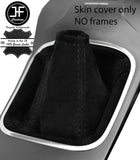 BLACK STITCHING REAL SUEDE MANUAL GEAR GAITER FITS TOYOTA AVENSIS 2015-2018