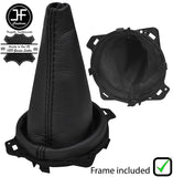 BLACK STITCH LEATHER MANUAL GEAR GAITER+PLASTIC FRAME FITS MG ZR 04-06 FACELIFT