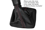 RED STITCH MANUAL LEATHER GEAR GAITER FITS HYUNDAI I30 2011-2015 CUSTOM NEW