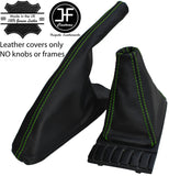 GREEN STITCH TOP GRAIN LEATHER GEAR & HANDBRAKE GAITER FITS VW GOLF MK2 82-91