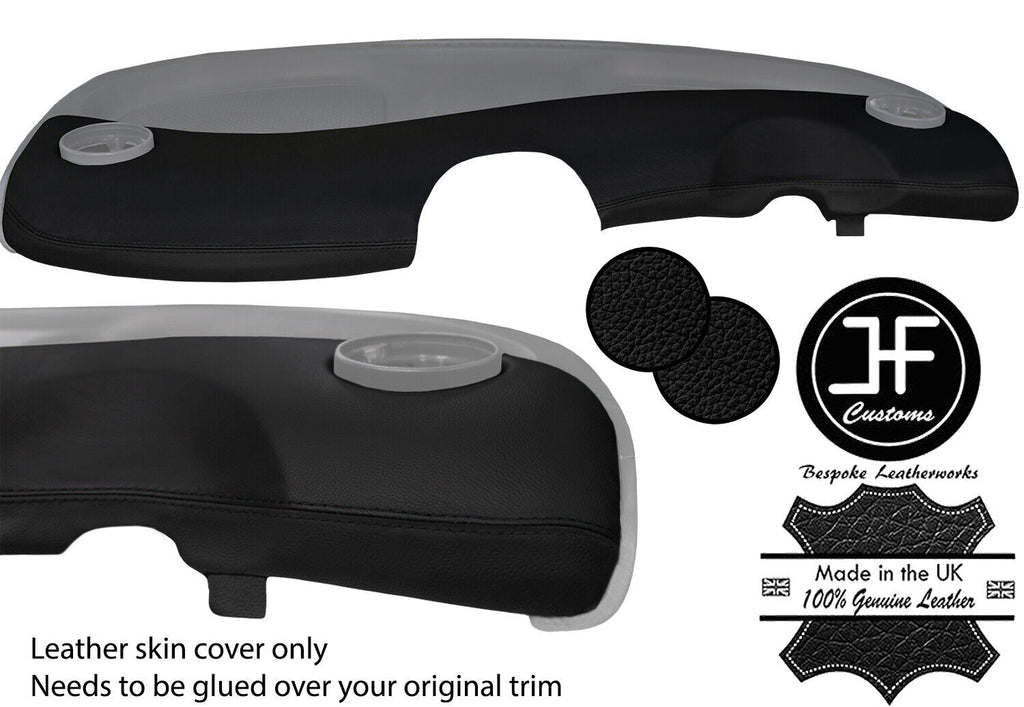 BLACK BLACK 2 TONE DASH DASHBOARD LEATHER COVER FITS SMART FORTWO 450 98-07