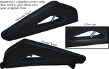 BLUE STITCH 2X FULL CENTER CONSOLE TRIANGLE SKIN COVERS FITS AUDI A3 8P 03-12